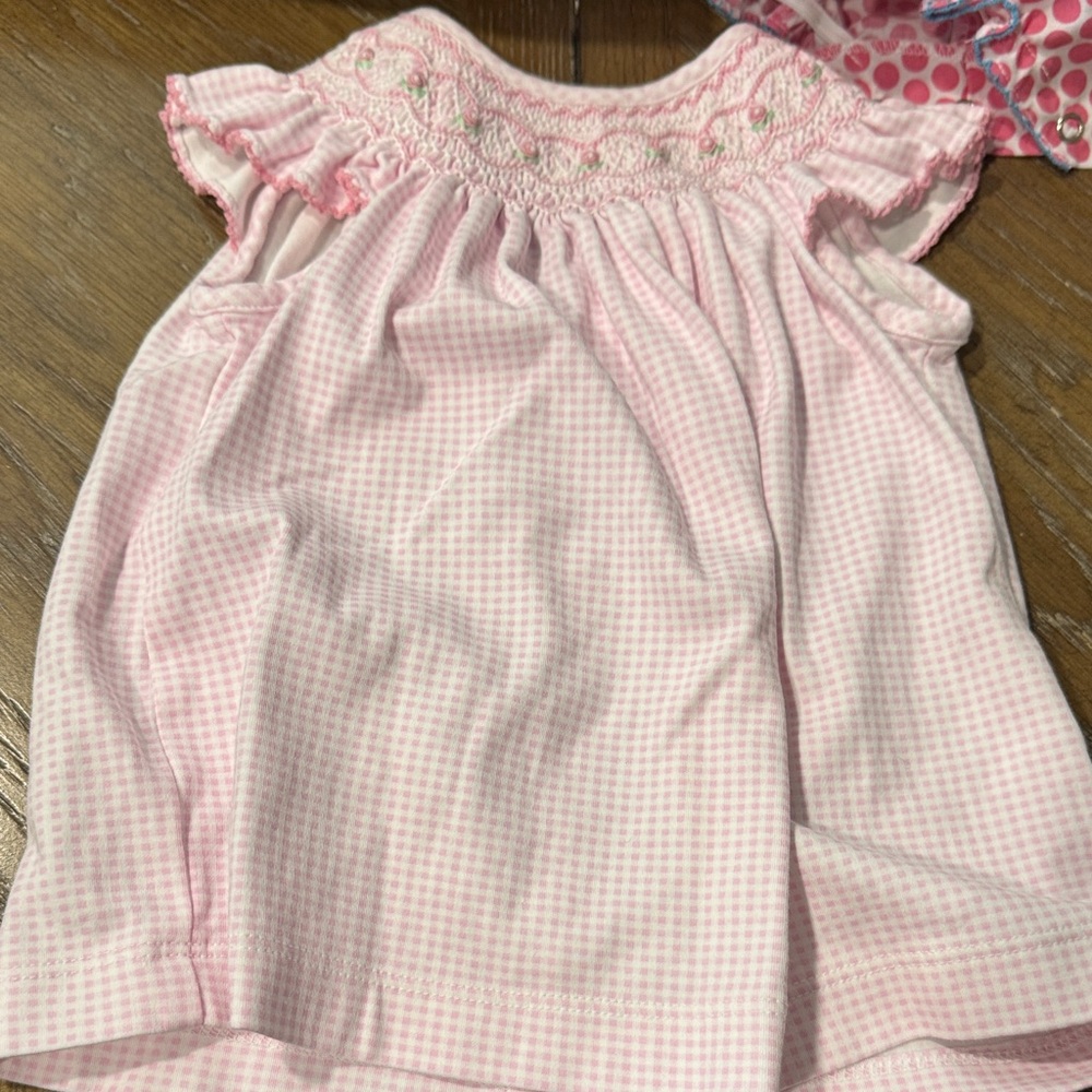 Pink Gingham Kids Formal Dress